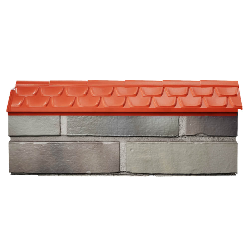 Парапет Zking Эльбрус Красный с посадкой на 0.5 кирпича (130мм) в Великих Луках фото