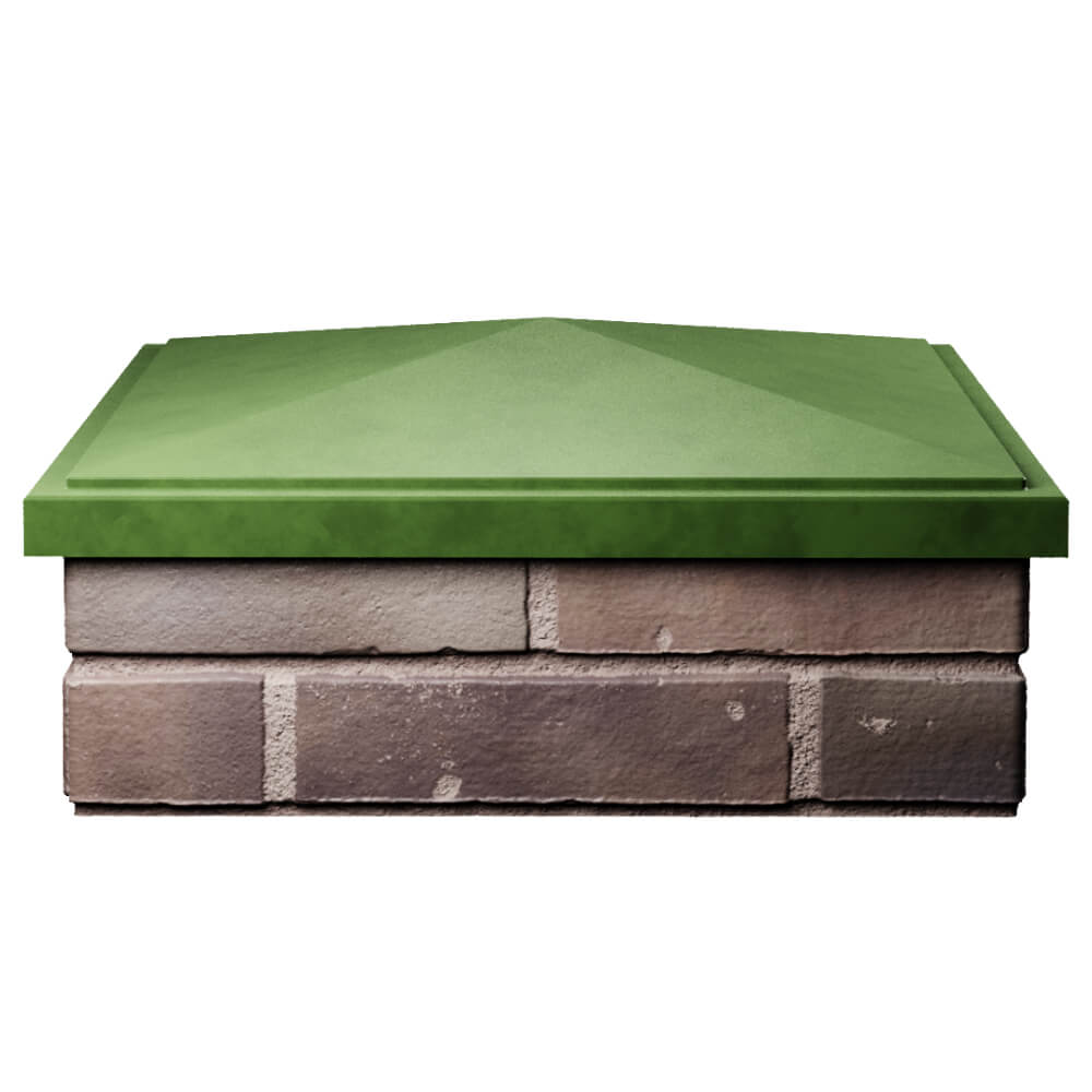 Колпак Zking БонаМоно Зеленый на столб 2х2 кирпича (515х515, 530х530мм) Великие Луки фото
