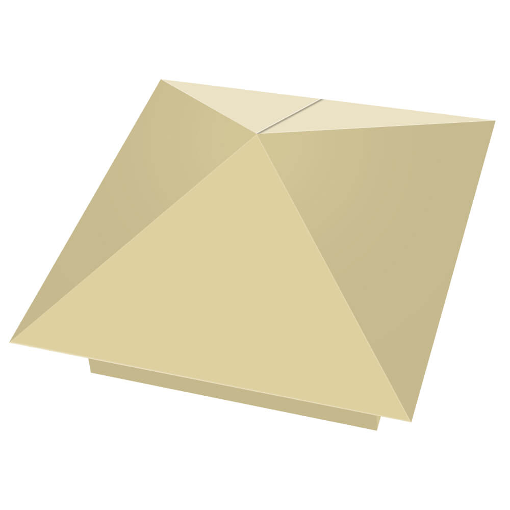 Колпак металлический 400х400мм RAL1014 Бежевый заборный Великие Луки фото