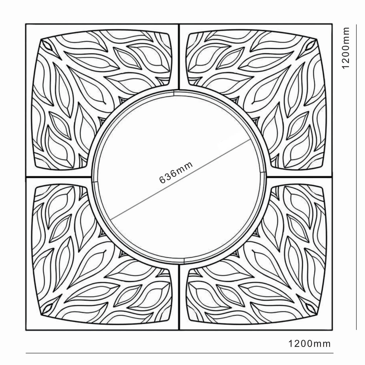 Приствольная решетка для дерева ZKING CRUST 1.2х1.2м Черная в Великих Луках фото