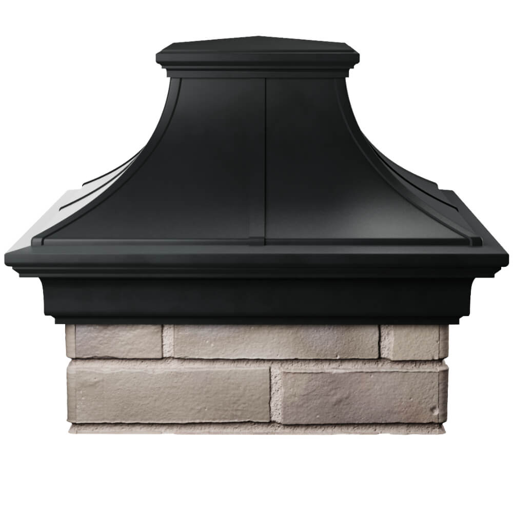 Колпак Zking Монблан Премиум Черный на столб 1.5х1.5 кирпича (385х385мм) Великие Луки фото