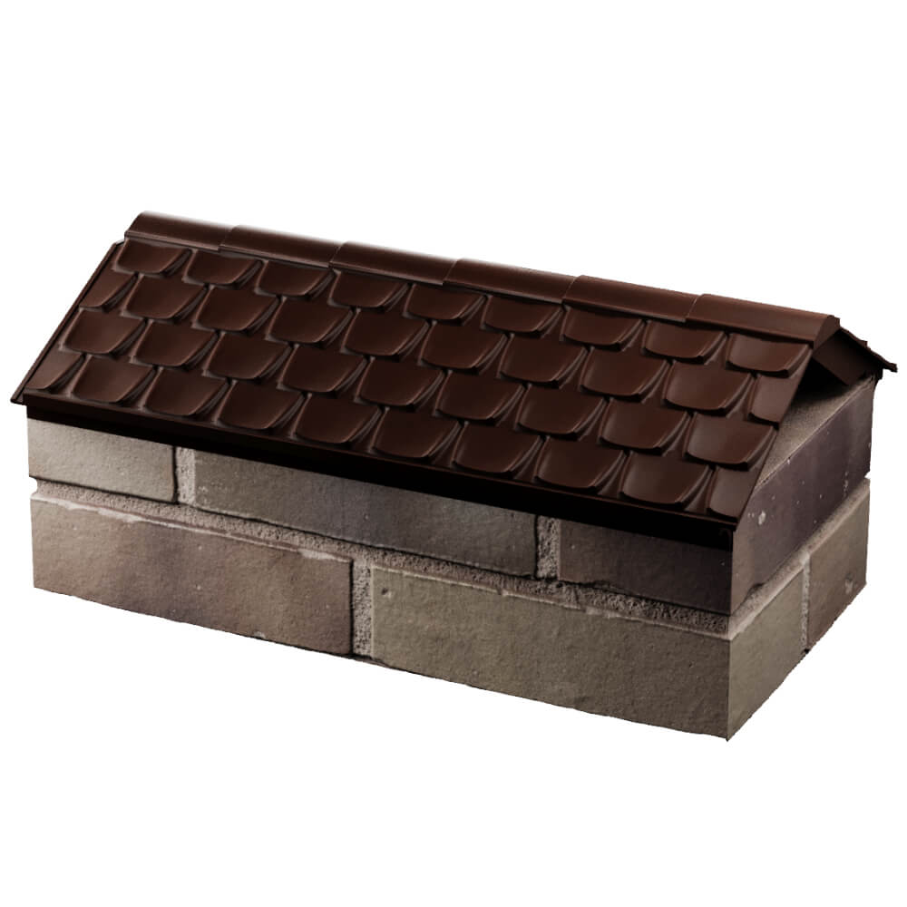 Парапет Zking Эльбрус Коричневый с посадкой на 1 кирпич (255мм) в Великих Луках фото