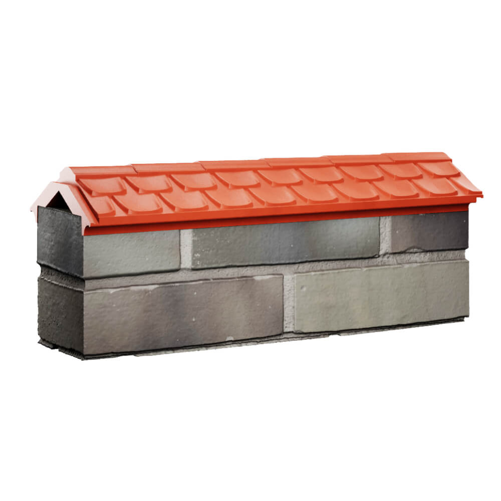 Парапет Zking Эльбрус Красный с посадкой на 0.5 кирпича (130мм) Великие Луки фото
