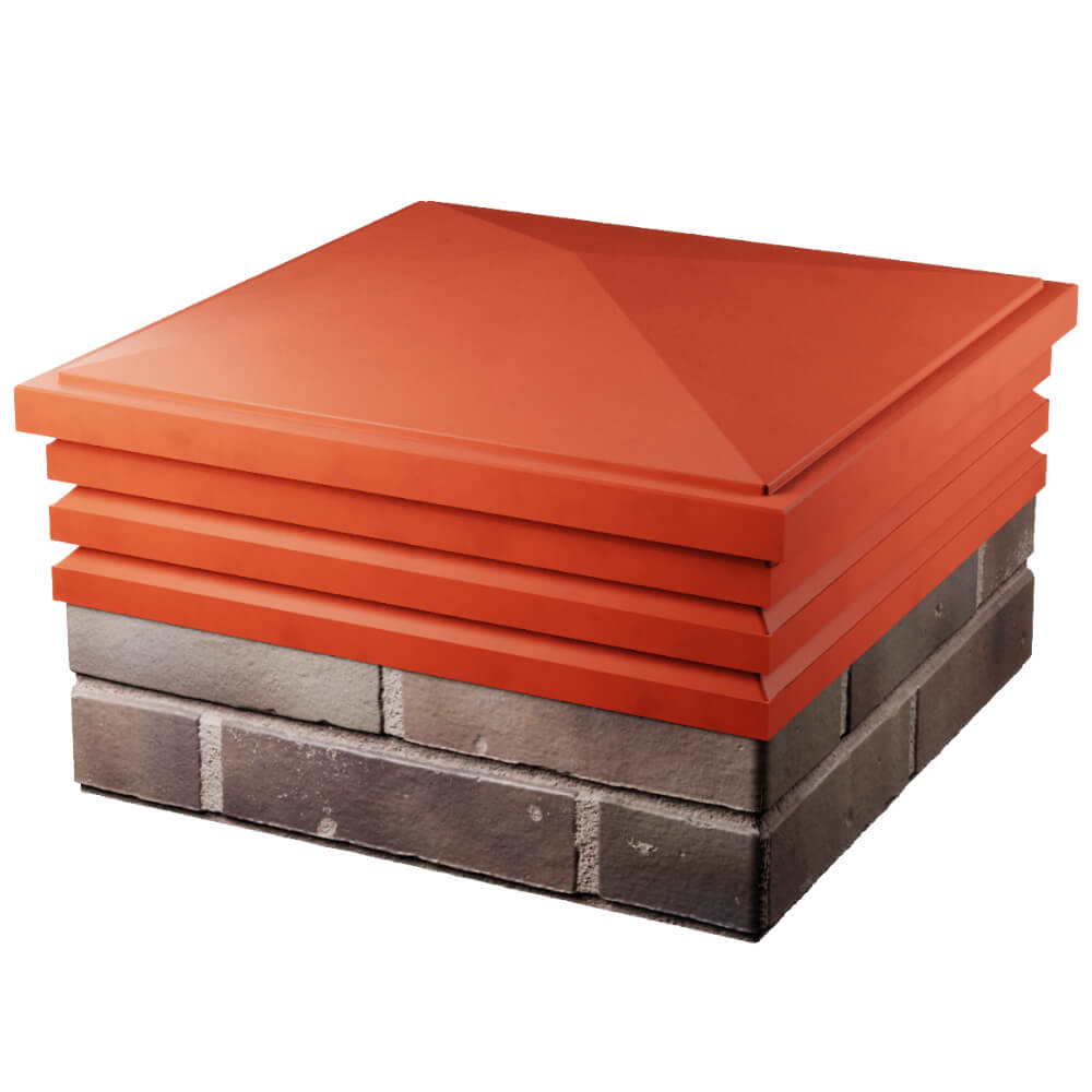 Колпак Zking Бона ХайТек Красный на столб 2х2 кирпича (513х513мм) в Великих Луках фото