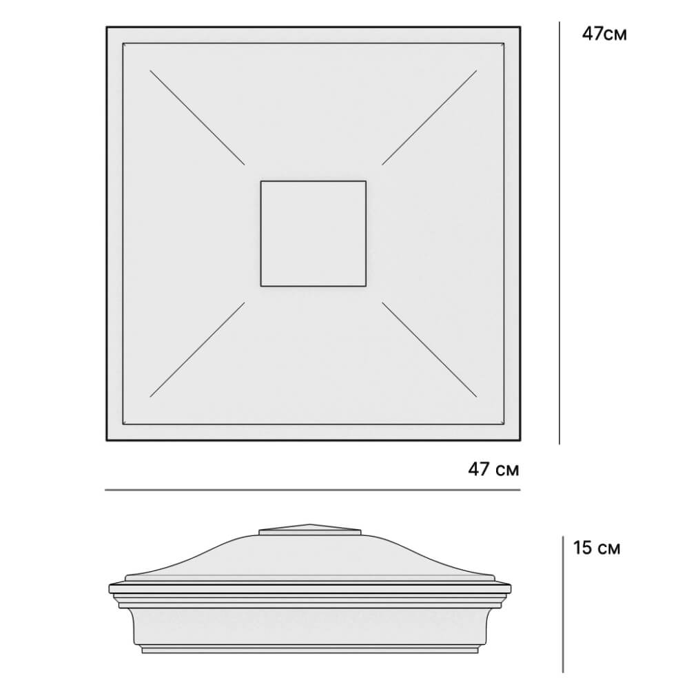 Колпак Zking Монблан Коричневый на столб 1.5х1.5 кирпича (385х385мм) в Великих Луках фото