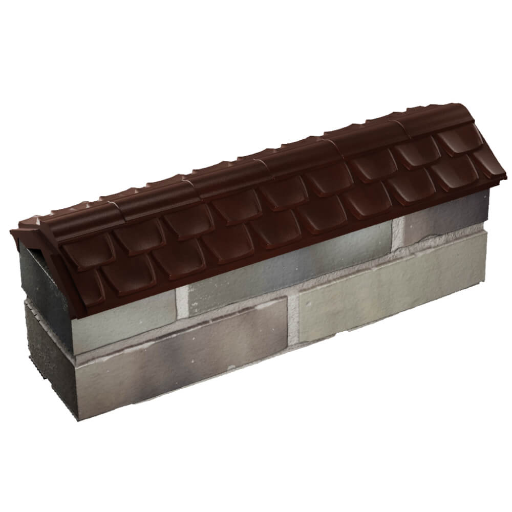 Парапет Zking Эльбрус Коричневый с посадкой на 0.5 кирпича (130мм) в Великих Луках фото