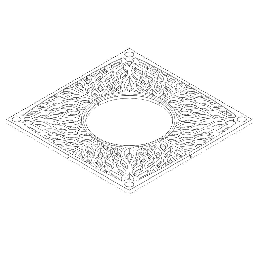 Приствольная решетка для дерева ZKING CRUST 2х2м Черная в Великих Луках фото