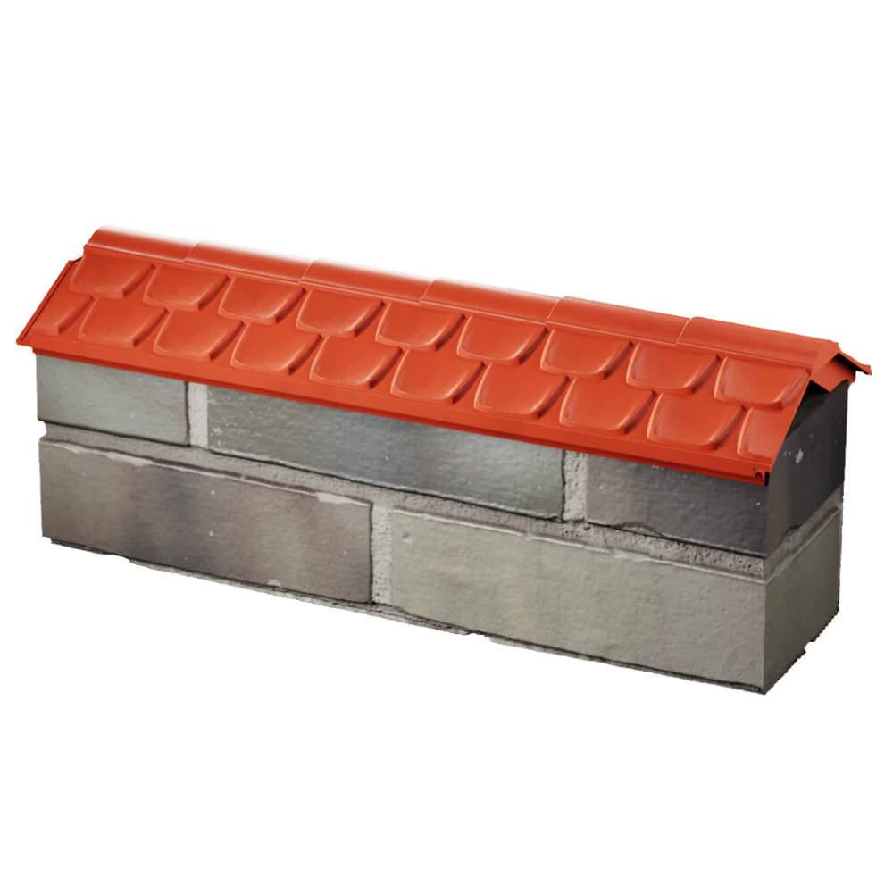 Парапет Zking Эльбрус Красный с посадкой на 0.5 кирпича (130мм) в Великих Луках фото