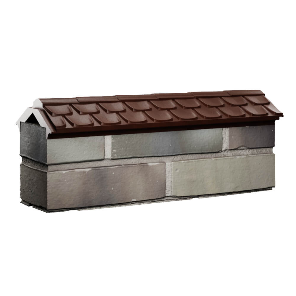 Парапет Zking Эльбрус Коричневый с посадкой на 0.5 кирпича (130мм) Великие Луки фото