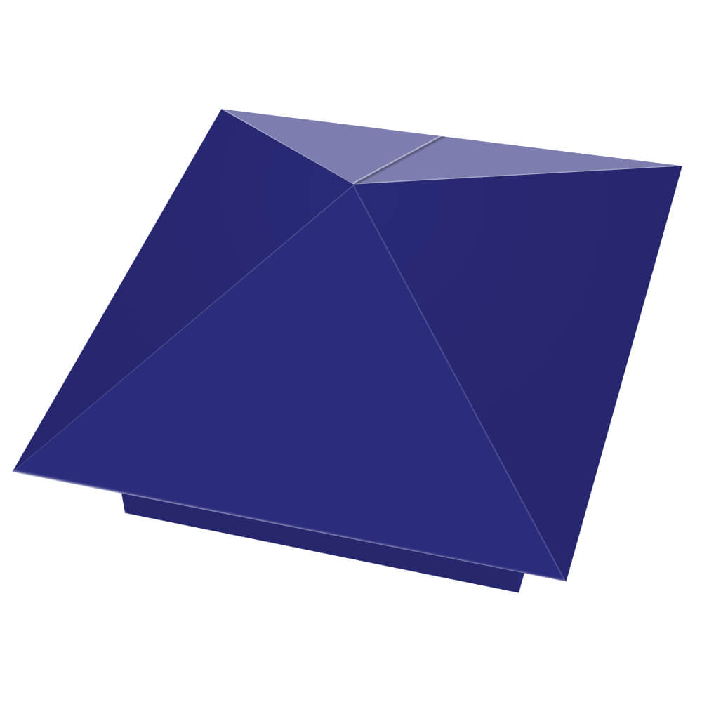 Колпак металлический 400х400мм RAL5002 Синий Ультрамарин заборный Великие Луки фото