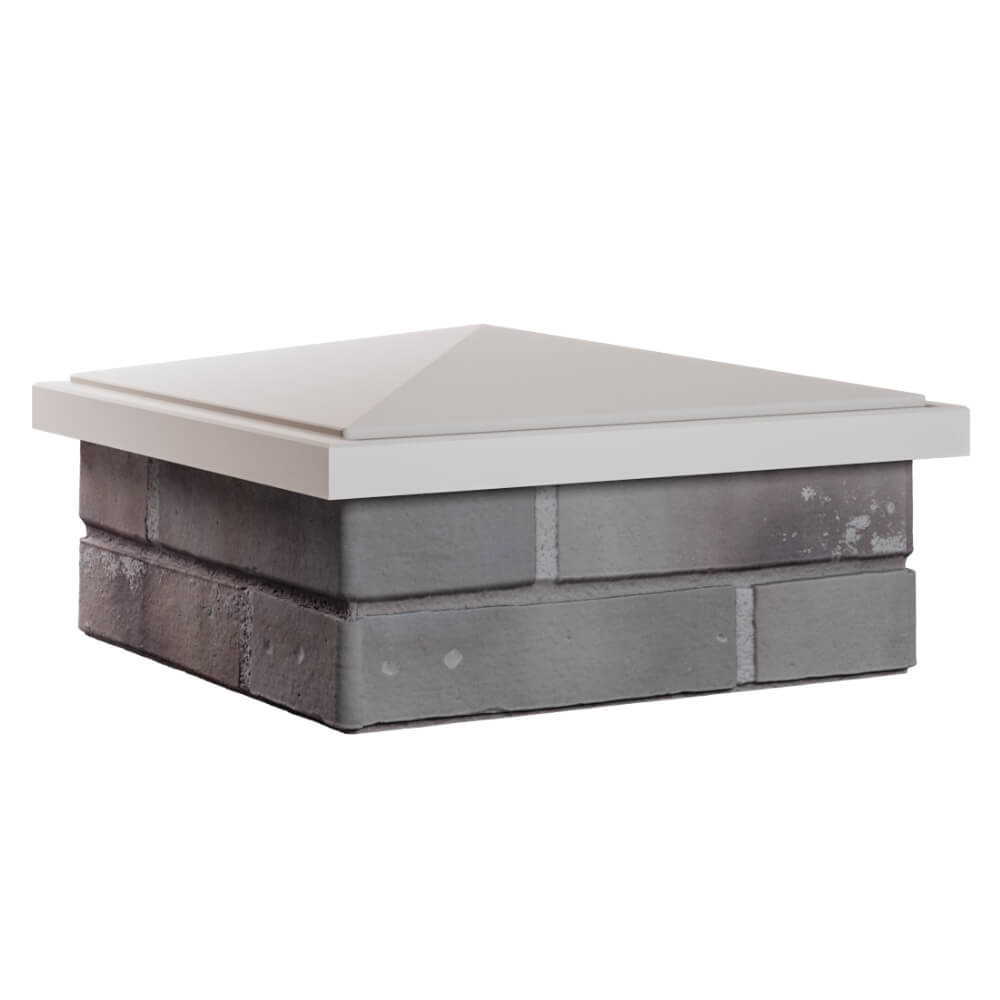 Колпак Zking БонаМоно Бежевый на столб 1.5х1.5 кирпича (385х385, 400х400мм) в Великих Луках фото