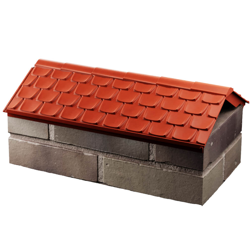 Парапет Zking Эльбрус Красный с посадкой на 1 кирпич (255мм) в Великих Луках фото