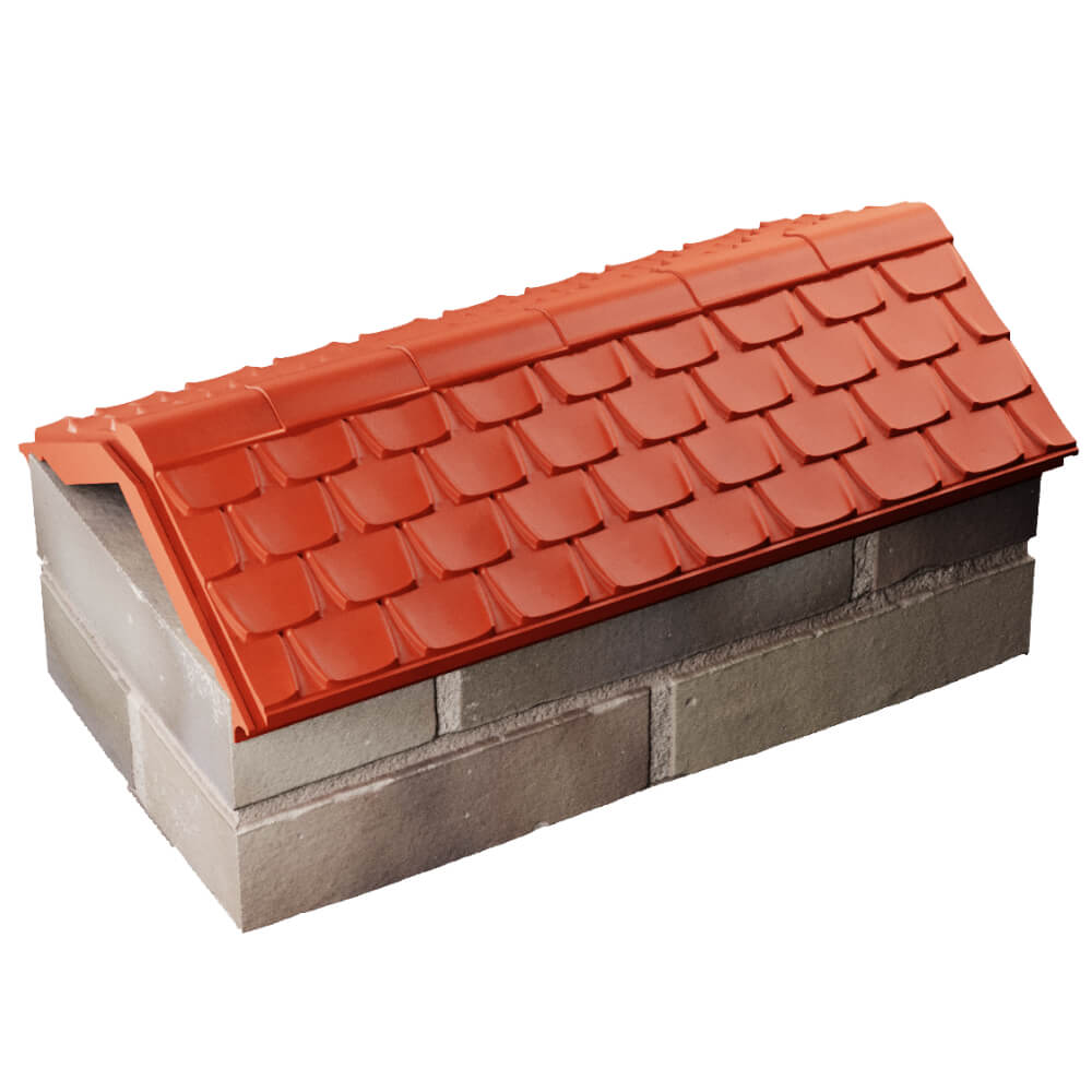 Парапет Zking Эльбрус Красный с посадкой на 1 кирпич (255мм) в Великих Луках фото