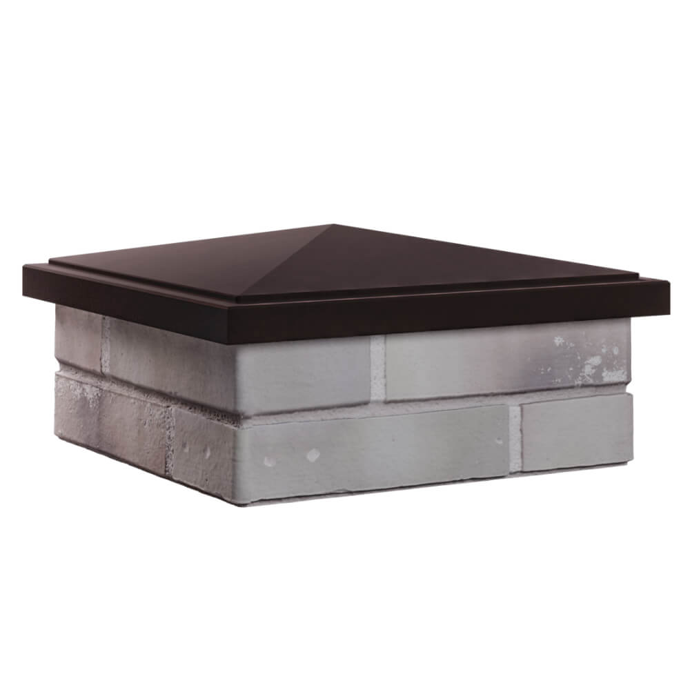 Колпак Zking БонаМоно Коричневый на столб 1.5х1.5 кирпича (385х385, 400х400мм) в Великих Луках фото