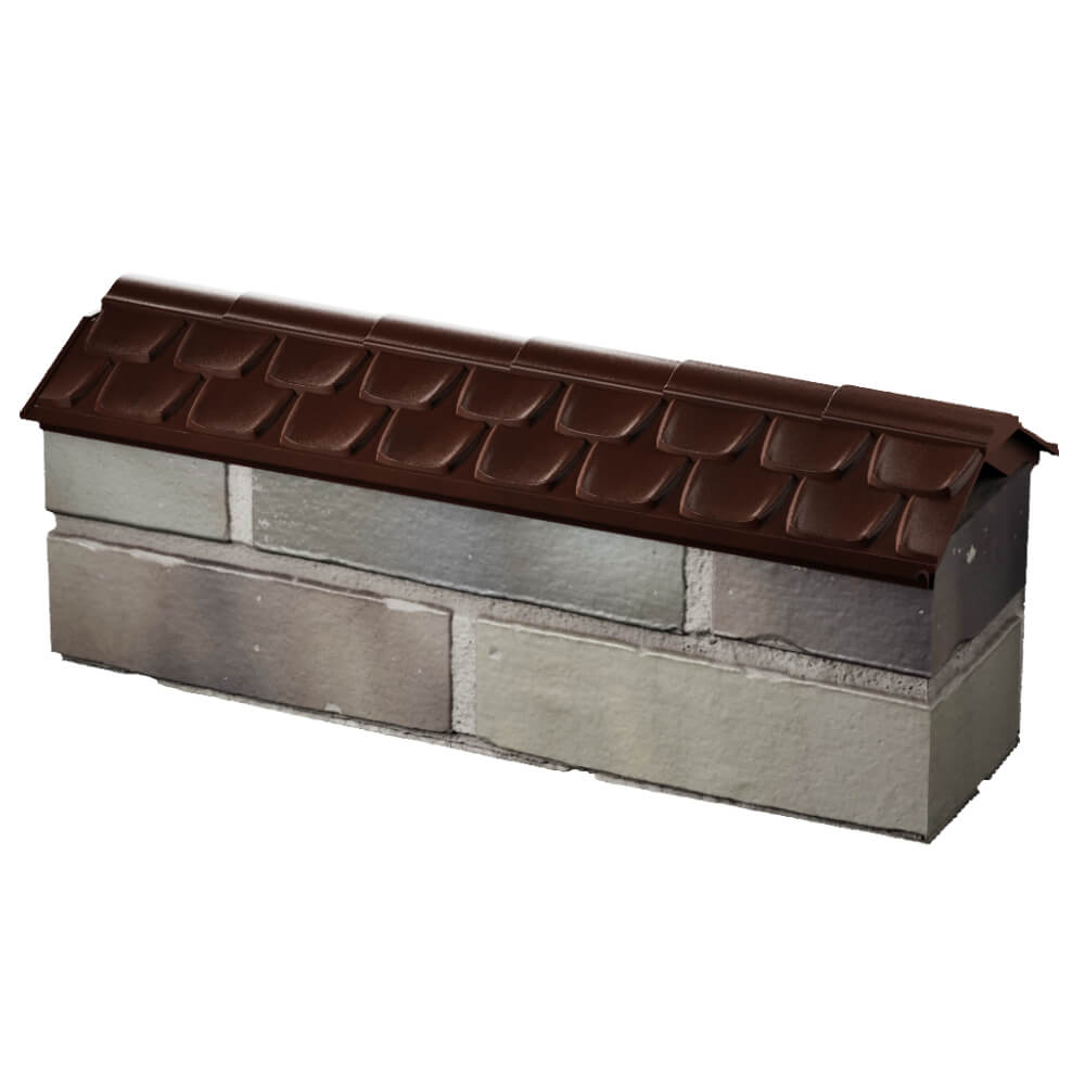 Парапет Zking Эльбрус Коричневый с посадкой на 0.5 кирпича (130мм) в Великих Луках фото