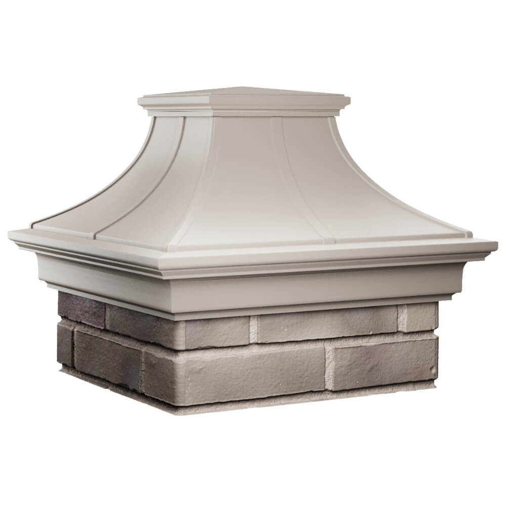 Колпак Zking Монблан Премиум Бежевый на столб 1.5х1.5 кирпича (385х385мм) в Великих Луках фото