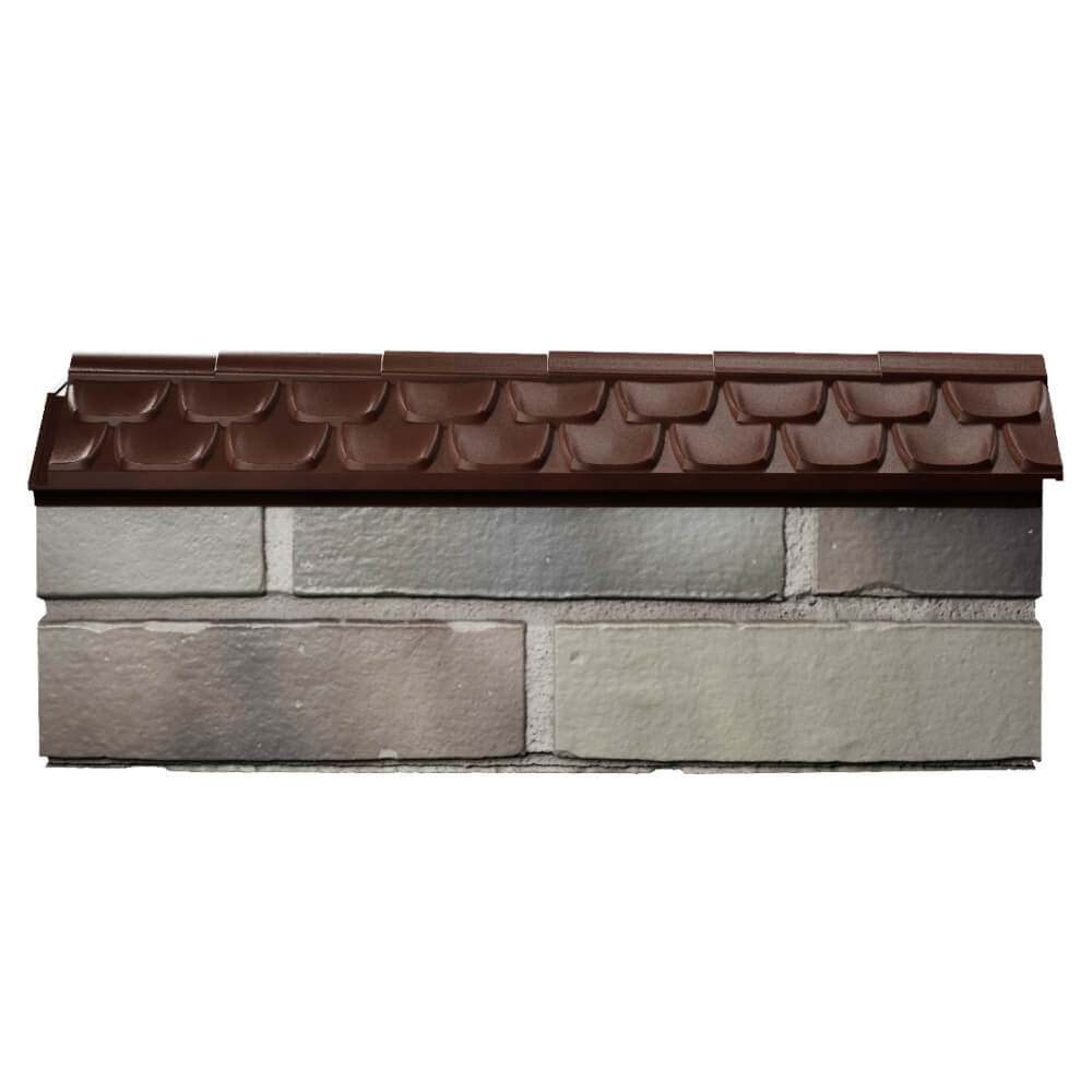 Парапет Zking Эльбрус Коричневый с посадкой на 0.5 кирпича (130мм) в Великих Луках фото