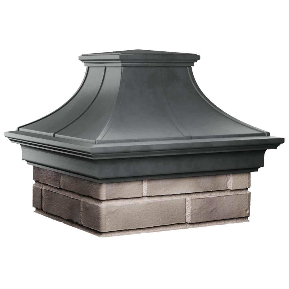 Колпак Zking Монблан Премиум Серый на столб 1.5х1.5 кирпича (385х385мм) в Великих Луках фото