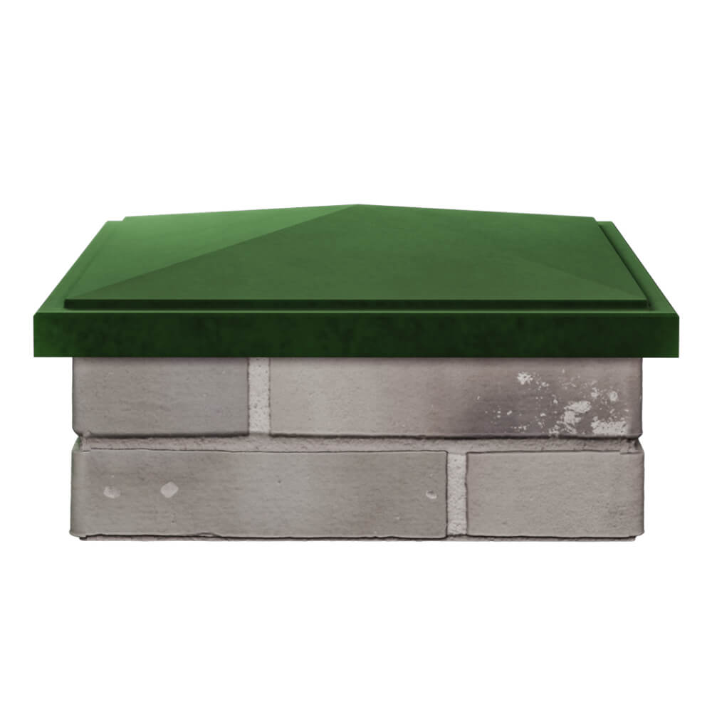 Колпак Zking БонаМоно Зеленый на столб 1.5х1.5 кирпича (385х385, 400х400мм) Великие Луки фото