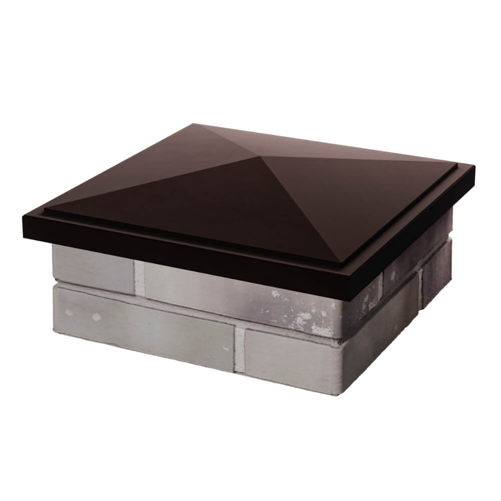 Колпак Zking БонаМоно Коричневый на столб 1.5х1.5 кирпича (385х385, 400х400мм) в Великих Луках фото