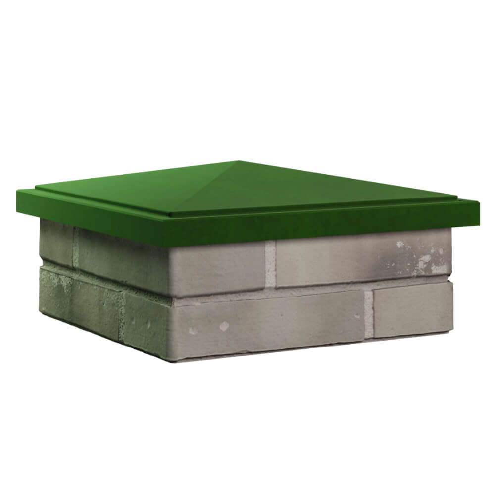 Колпак Zking БонаМоно Зеленый на столб 1.5х1.5 кирпича (385х385, 400х400мм) в Великих Луках фото