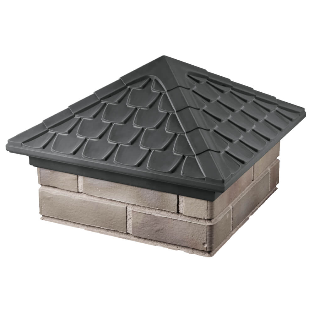 Колпак Zking Эльбрус Серый на столб 1.5х1.5 кирпича (385х385мм) в Великих Луках фото