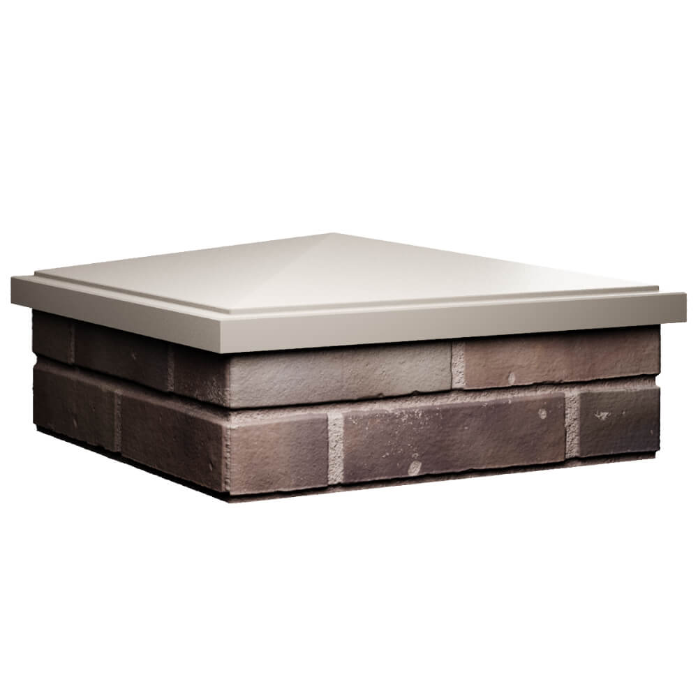 Колпак Zking БонаМоно Бежевый на столб 2х2 кирпича (515х515, 530х530мм) в Великих Луках фото