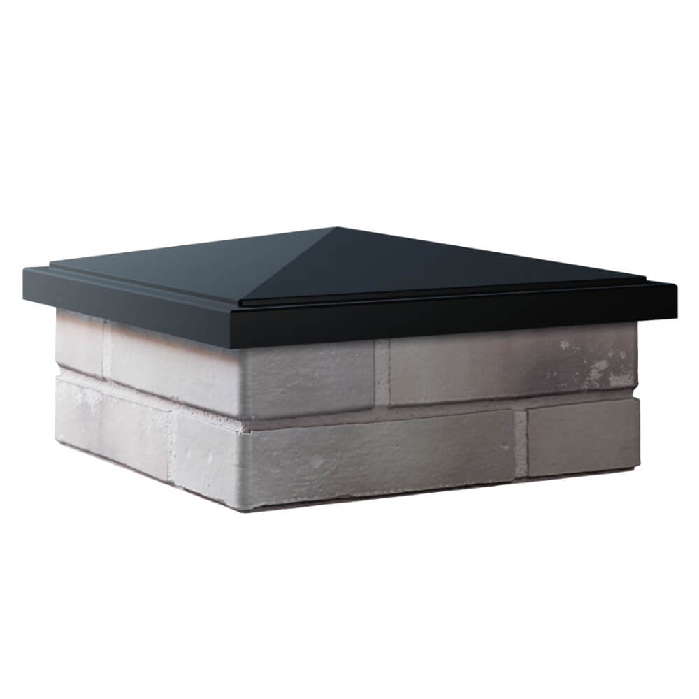 Колпак Zking БонаМоно Черный на столб 1.5х1.5 кирпича (385х385, 400х400мм) в Великих Луках фото