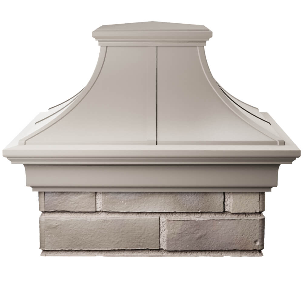 Колпак Zking Монблан Премиум Бежевый на столб 1.5х1.5 кирпича (385х385мм) Великие Луки фото