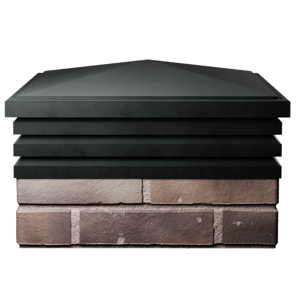 Колпак Zking Бона ХайТек Черный на столб 2х2 кирпича (513х513мм) Великие Луки фото