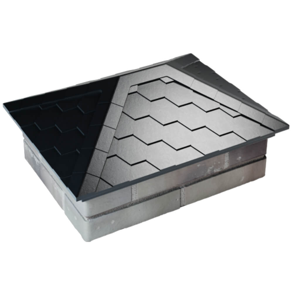 Колпак Zking Эверест Черный на столб 2х1.5 кирпича (520х390мм) Великие Луки фото