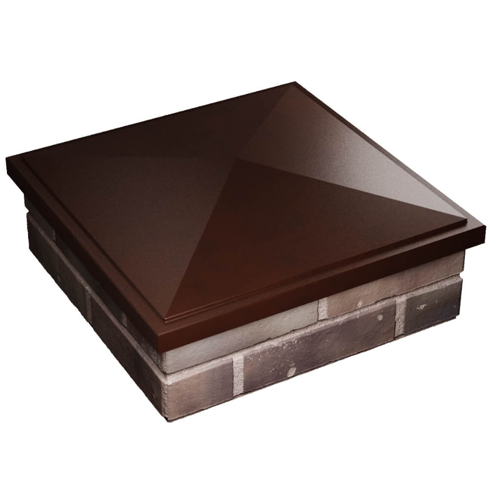 Колпак Zking БонаМоно Коричневый на столб 2х2 кирпича (515х515, 530х530мм) в Великих Луках фото