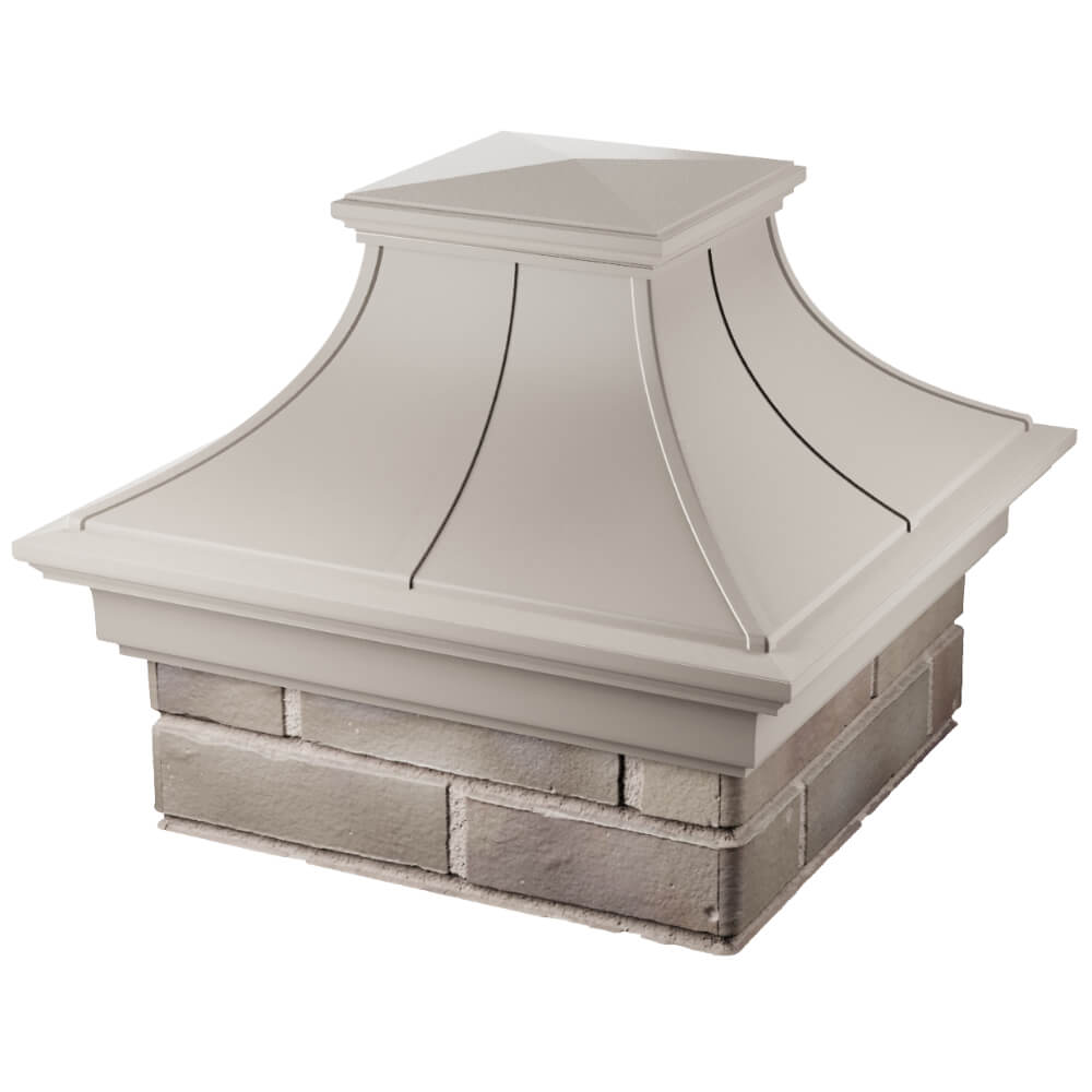 Колпак Zking Монблан Премиум Бежевый на столб 1.5х1.5 кирпича (385х385мм) в Великих Луках фото