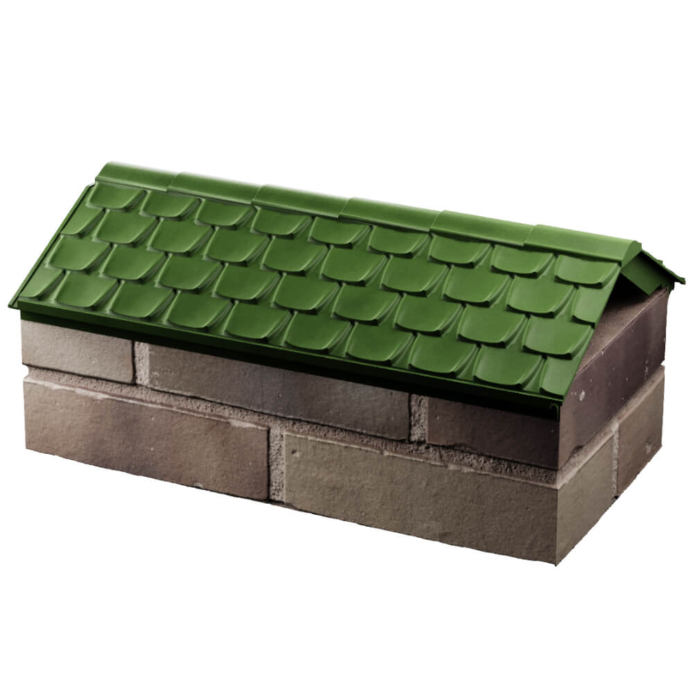 Парапет Zking Эльбрус Зеленый с посадкой на 1 кирпич (255мм) в Великих Луках фото