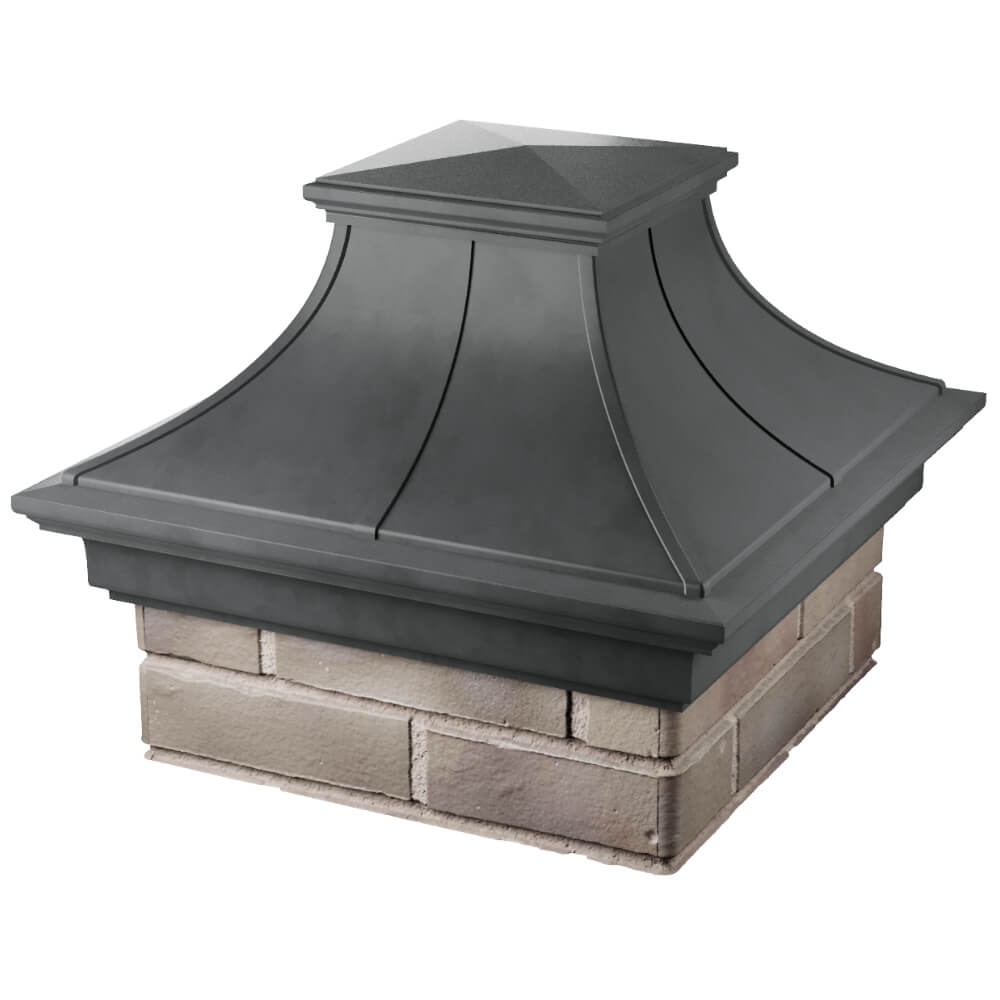 Колпак Zking Монблан Премиум Серый на столб 1.5х1.5 кирпича (385х385мм) в Великих Луках фото