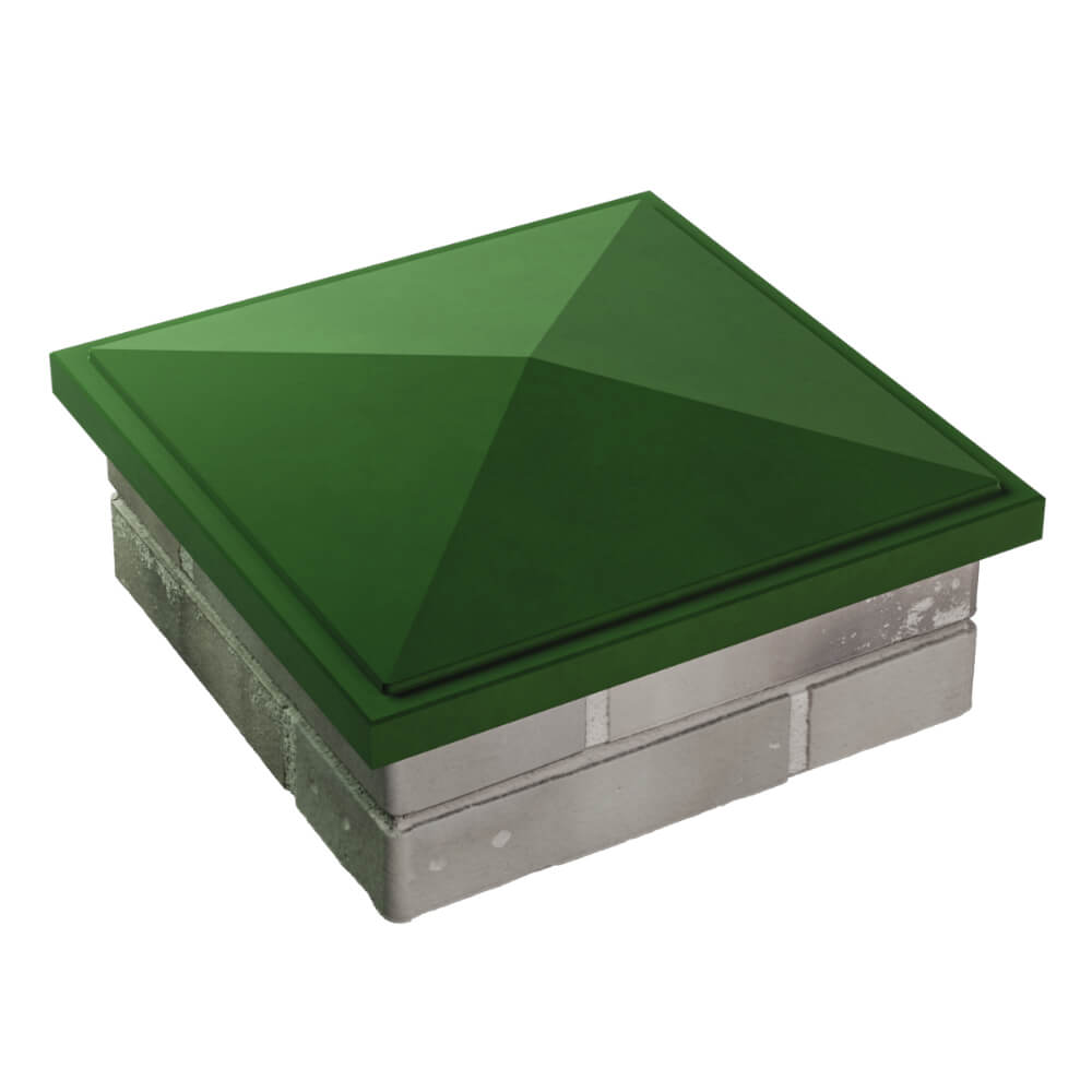 Колпак Zking БонаМоно Зеленый на столб 1.5х1.5 кирпича (385х385, 400х400мм) в Великих Луках фото