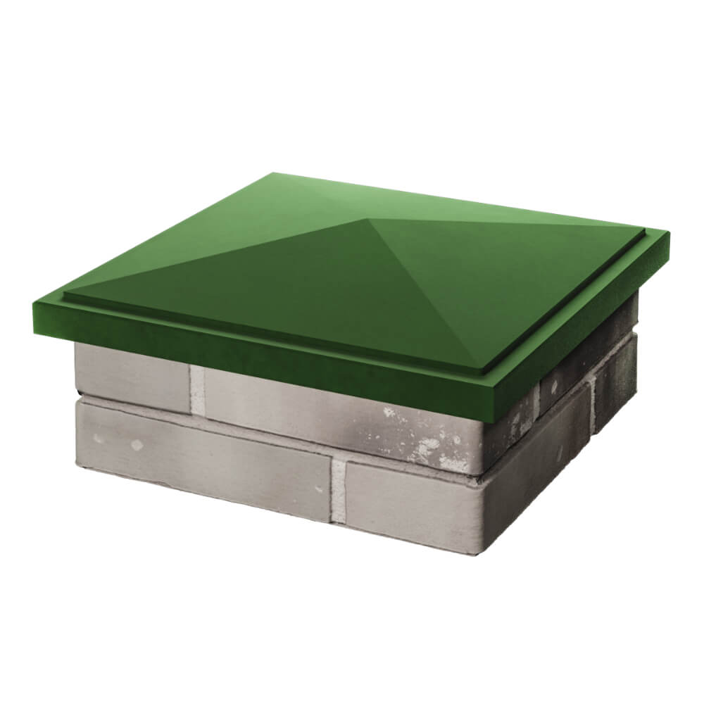 Колпак Zking БонаМоно Зеленый на столб 1.5х1.5 кирпича (385х385, 400х400мм) в Великих Луках фото