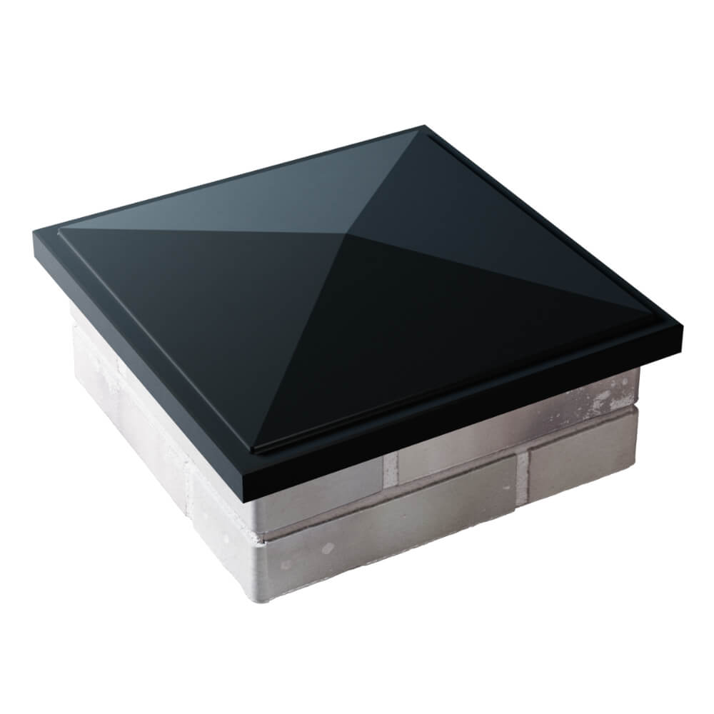 Колпак Zking БонаМоно Черный на столб 1.5х1.5 кирпича (385х385, 400х400мм) в Великих Луках фото