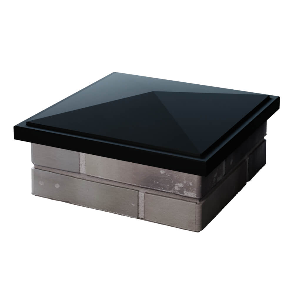 Колпак Zking БонаМоно Черный на столб 1.5х1.5 кирпича (385х385, 400х400мм) в Великих Луках фото