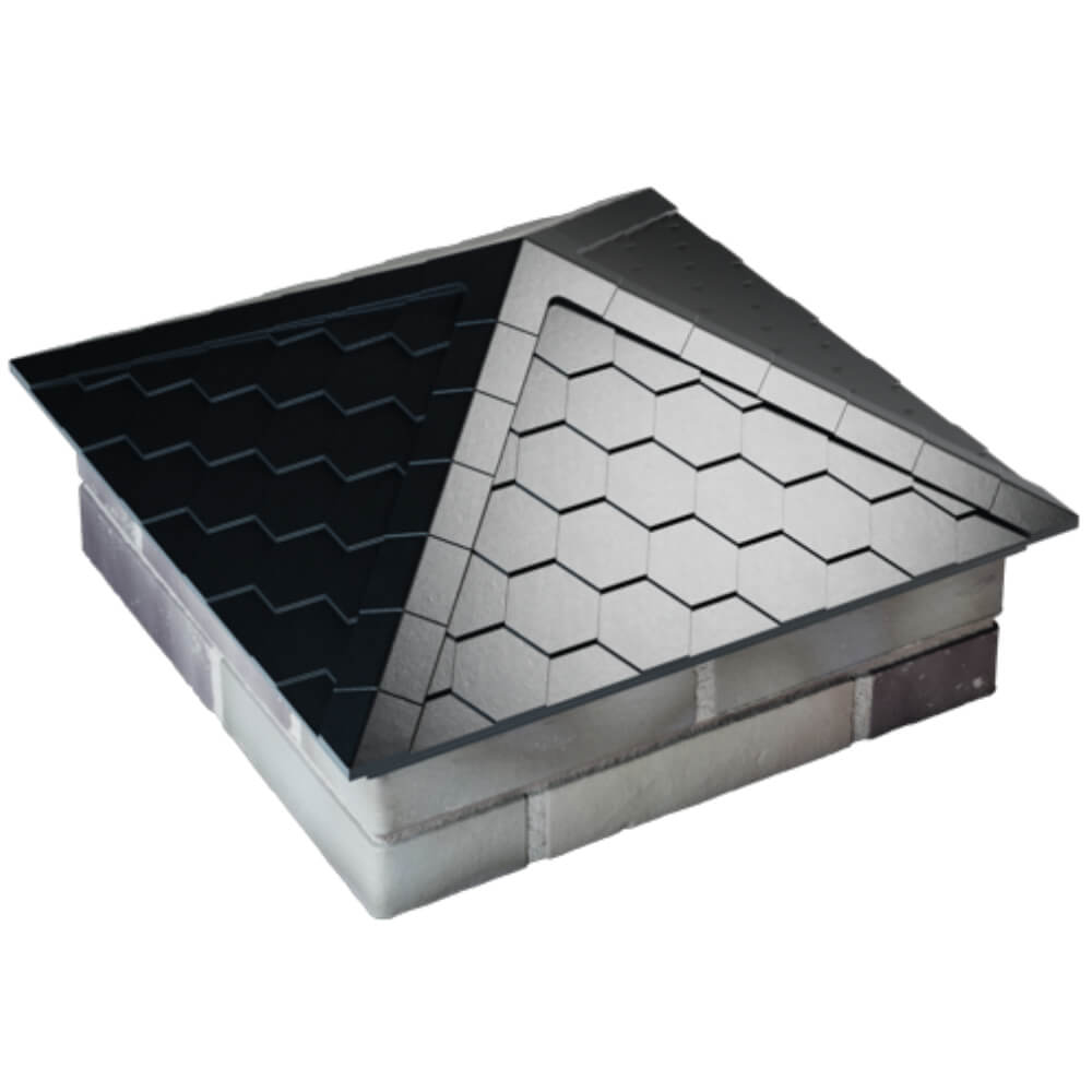 Колпак Zking Эверест Черный на столб 2х2 кирпича (535х535мм) Великие Луки фото