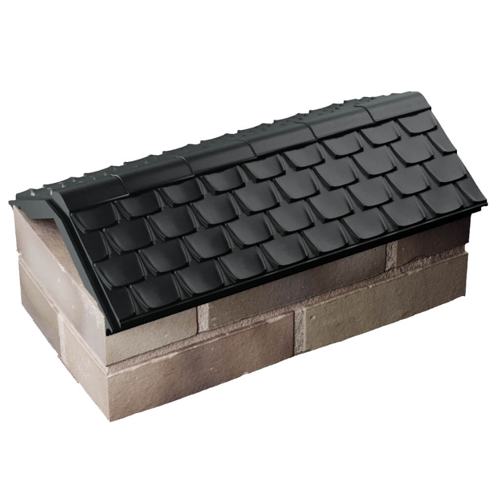 Парапет Zking Эльбрус Черный с посадкой на 1 кирпич (255мм) в Великих Луках фото