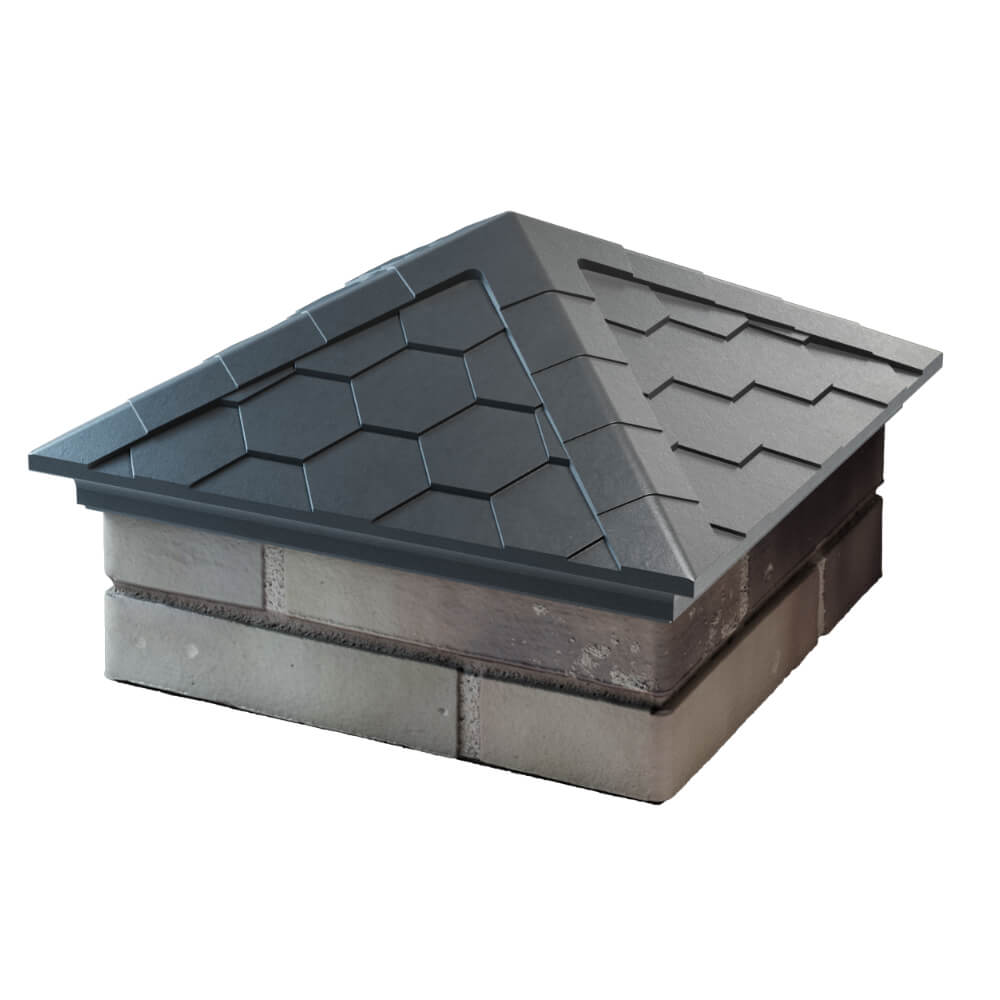 Колпак Zking Эверест Серый на столб 1.5х1.5 кирпича (390х390мм) в Великих Луках фото