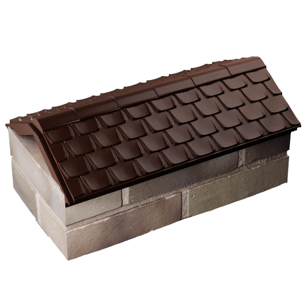 Парапет Zking Эльбрус Коричневый с посадкой на 1 кирпич (255мм) в Великих Луках фото