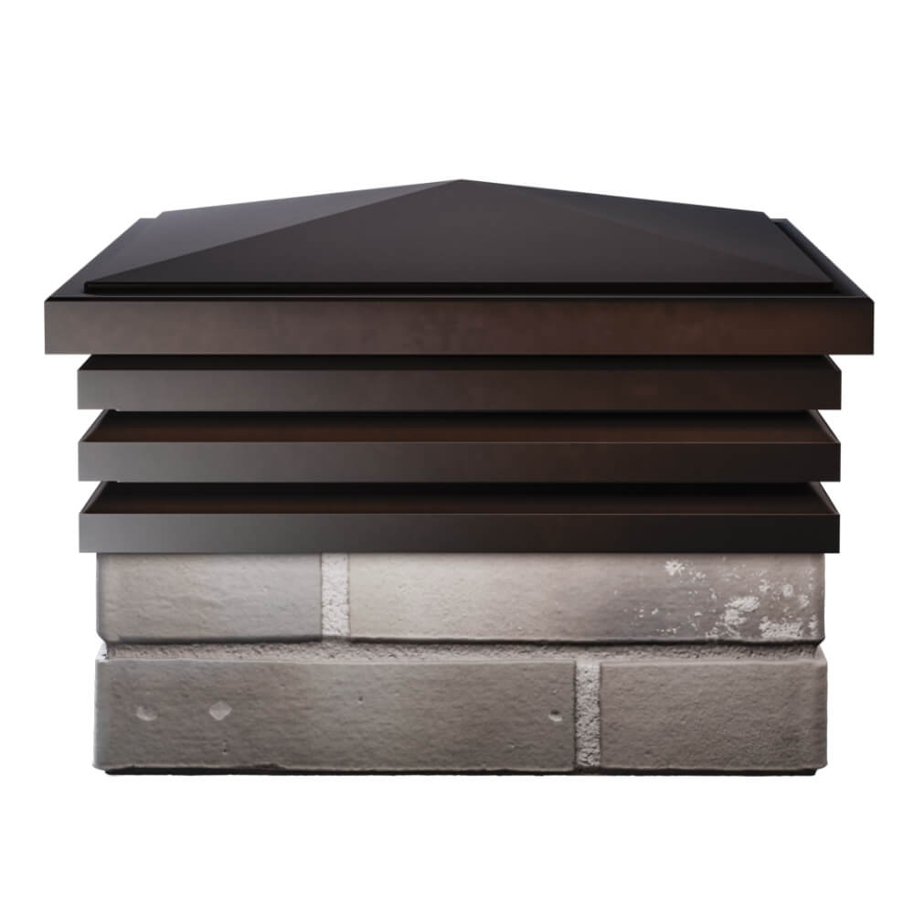 Колпак Zking Бона ХайТек Коричневый на столб 1.5х1.5 кирпича (385х385мм) Великие Луки фото