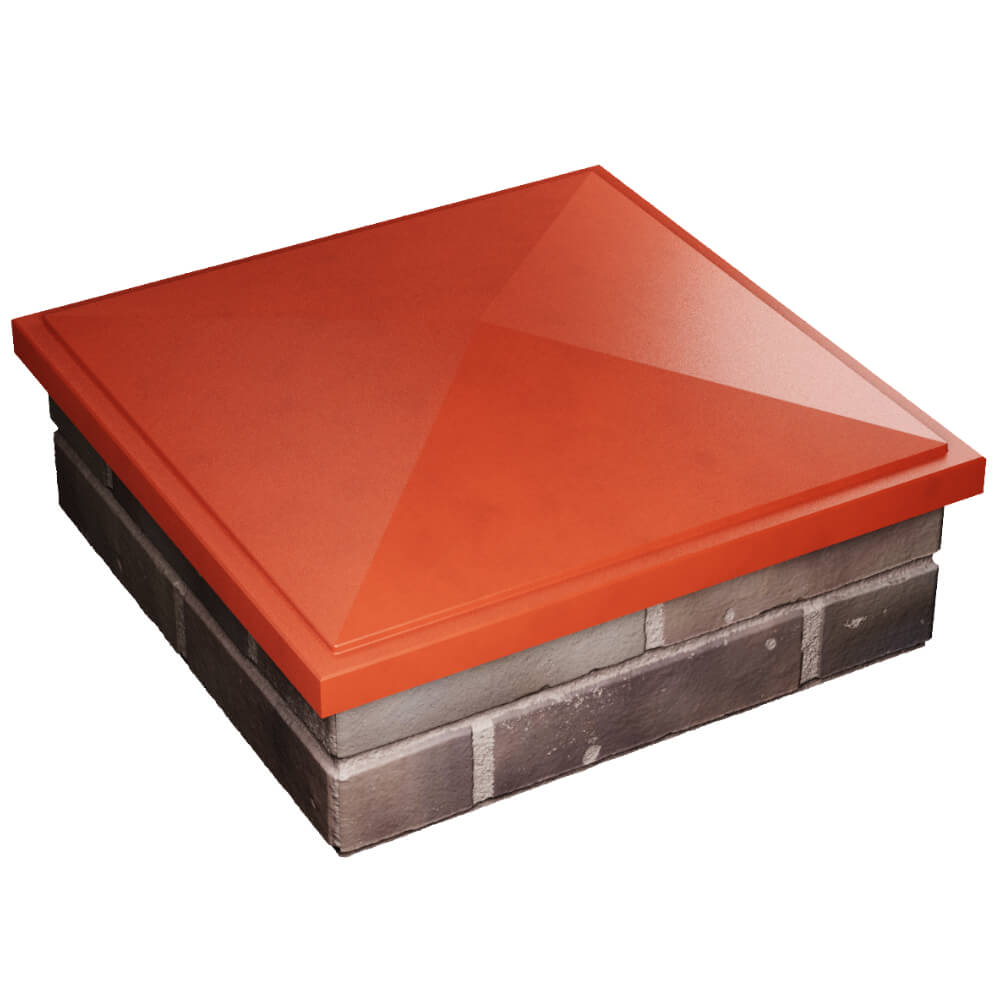 Колпак Zking БонаМоно Красный на столб 2х2 кирпича (515х515, 530х530мм) в Великих Луках фото