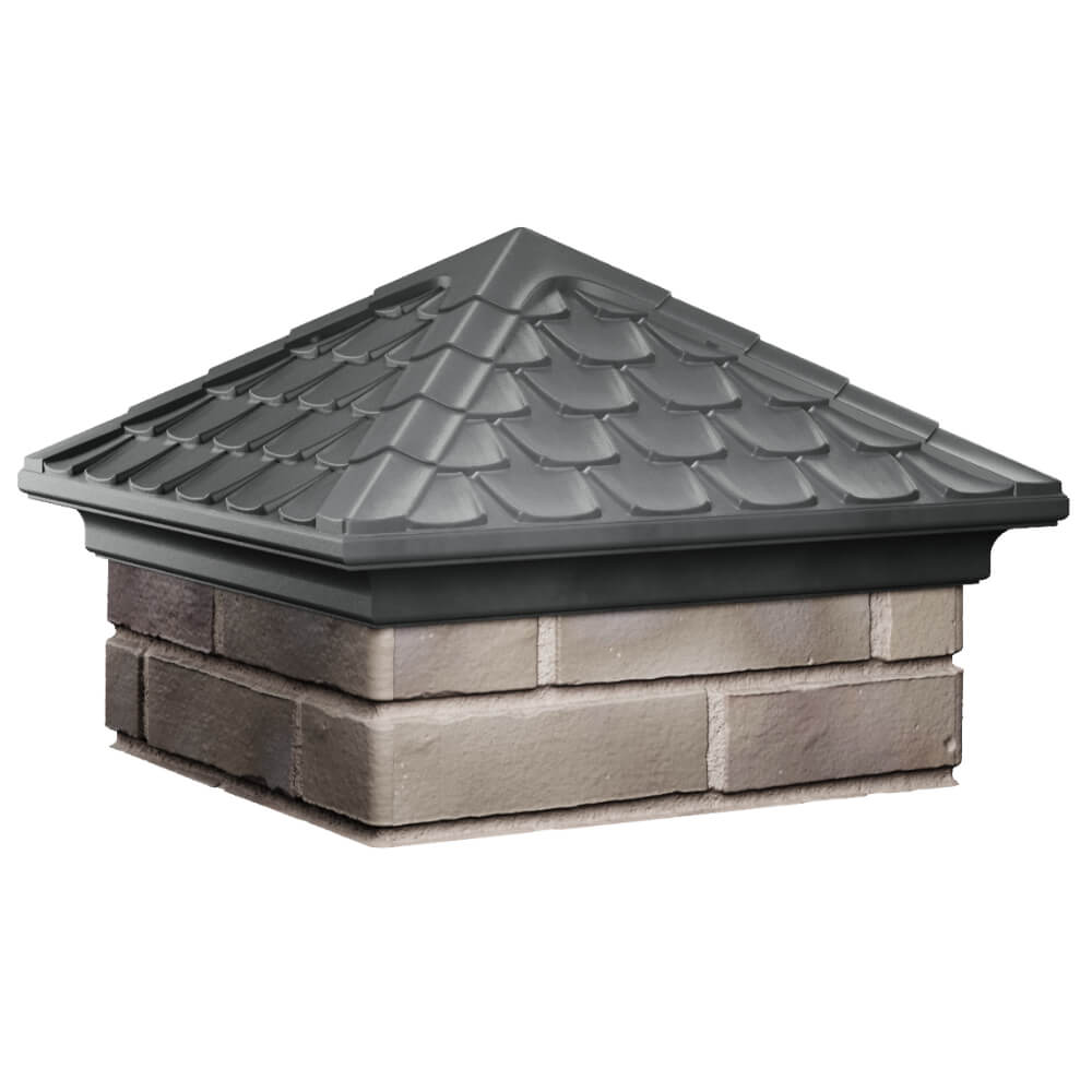 Колпак Zking Эльбрус Серый на столб 1.5х1.5 кирпича (385х385мм) в Великих Луках фото