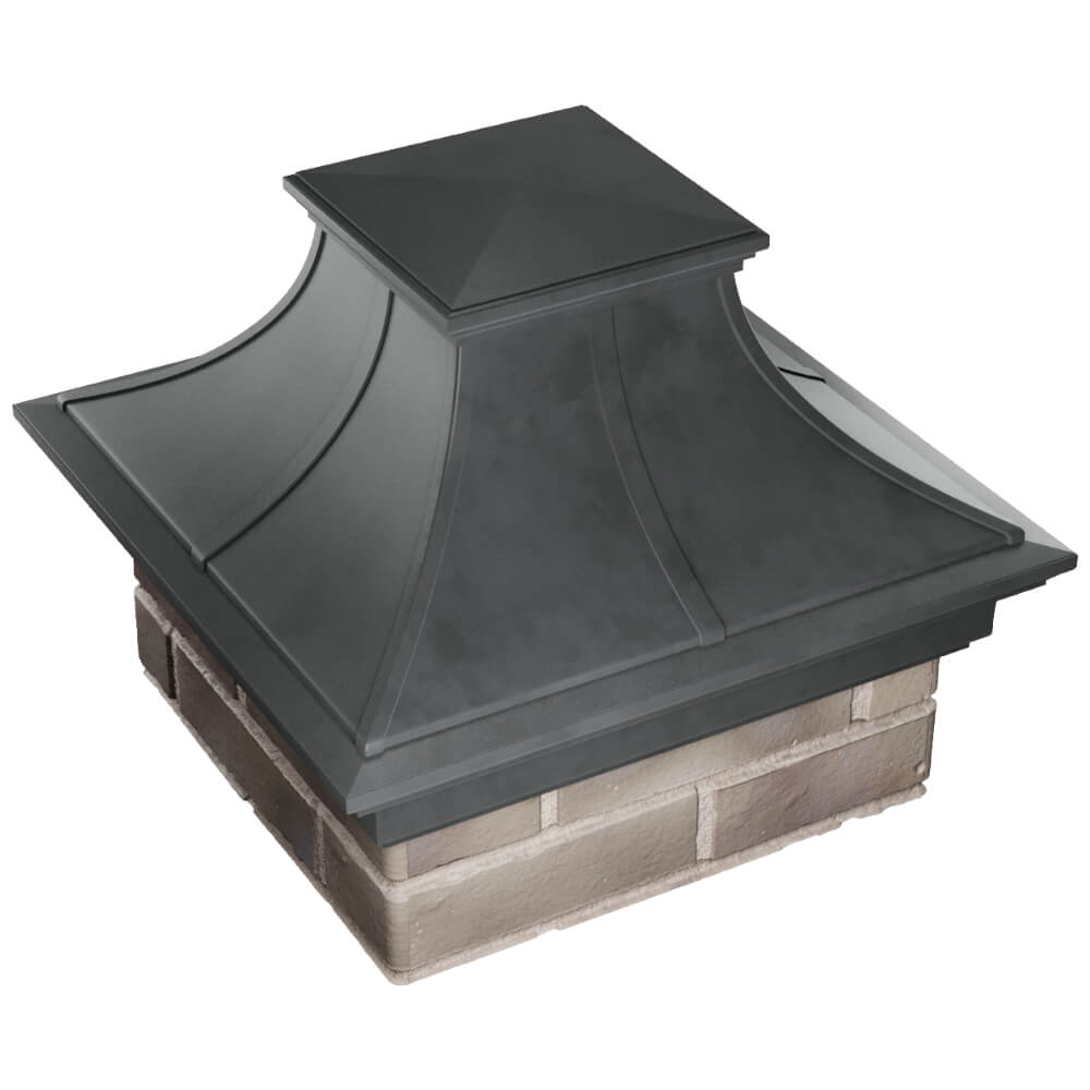 Колпак Zking Монблан Премиум Серый на столб 1.5х1.5 кирпича (385х385мм) в Великих Луках фото