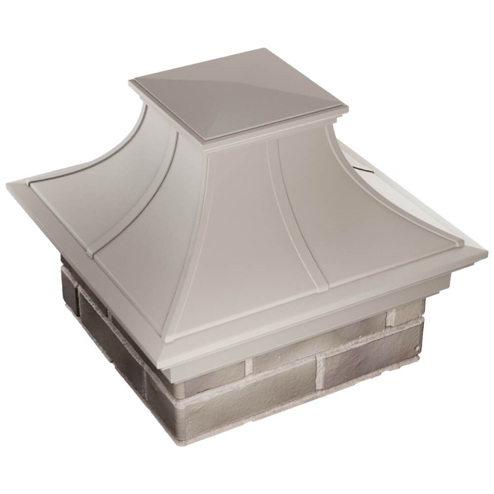 Колпак Zking Монблан Премиум Бежевый на столб 1.5х1.5 кирпича (385х385мм) в Великих Луках фото