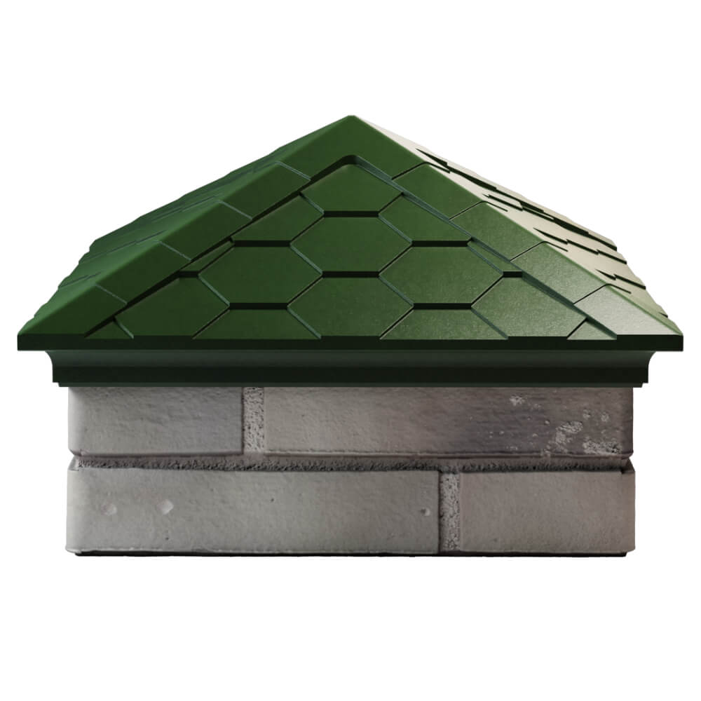 Колпак Zking Эверест Зеленый на столб 1.5х1.5 кирпича (390х390мм) Великие Луки фото